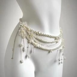 Y2K Designer Belt Multilayer Pearl Waist Chain for Women's Fashion Retro Character Playing clothes Accessories Party Belts