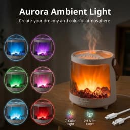 300ml Jellyfish Aroma Diffuser Flame Aurora Mist Humidifier with Remote USB Powered Ultrasonic Cool Air Lamp Home Decor Gift
