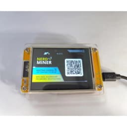 NerdMiner V2 Hashrate, Smart Display, Crypto Solo, Lottery, Nerd Miner, Bitcoin Miner ESP32-2432S028R, 49 K/S, 2.8 inch