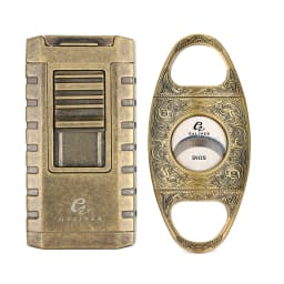 GALINER Cigar Cutter Lighter Set Smoking Accessories Puro Drill Punch New Unusual Lighter Jet Gas Charuto Knife