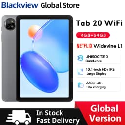 Blackview Tab 20 WIFI Tablets 10.1'' HD+ IPS Display Widevine L1 4GB 64GB Unisoc T310 Android 15 6600mAh 8MP Tablet Pad PC