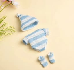 Doll Clothes for 8Inch 20cm Baby Dolls DIY Doll Accessories for Reborn Baby Dolls Sweater Jumpsuit Clothes for Mini Newborn Doll