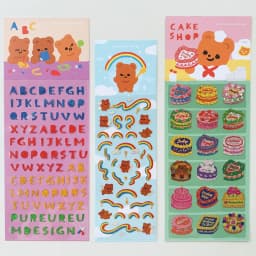 SKYSONIC New Arrival 3PCS Full Set Series Decor sticker Scrapbook Laser Kpop Stickers For Journal Stationery Sticker Suppliers