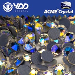 VDD Multi-color ACME+Series Top Quality Glass Hot-Fix Rhinestones Crystal AB Flatback Glitter Strass Stones For Fabric Garment