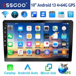 ESSGOO 7"/9"/10“ 2 DIN Android 14 4+64G Car Stereo Carplay Android Auto GPS Navi Bluetooth FM RDS Radio WIFI Touchscreen ChatGPT