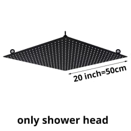 Uythner Shower Head 20 Inch Luxury Ultrathin Square Rainfall Shower Head Stainless Steel Chrome Bathroom Faucet Accessory