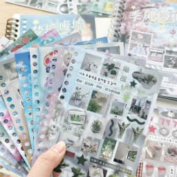 Mr. Paper Time Reshaping Cut Film Sticker Book, 30pcs Coil Design for DIY Scrapbook Notebook Cup Journal Decoration