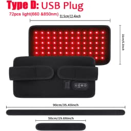 Multifunctional Cordless Massage Pad 660nm & 850nm Light Portable LED Light Wrap Pad for Knee Back Shoulder Waist Joint Relax