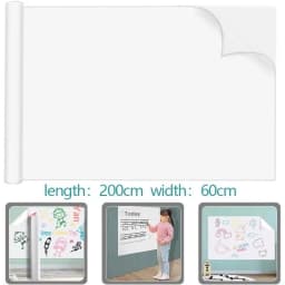 Latest New Electrostatic Whiteboard Sticker Reusable PP Teaching Graffiti Drawing Board Removable Household Erasable Whiteboard