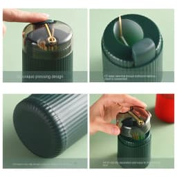 Pop-up Automatic Toothpick Dispenser Portable Plastic Toothpick Holder Container Creative Press Toothpick Storage Box Organizer