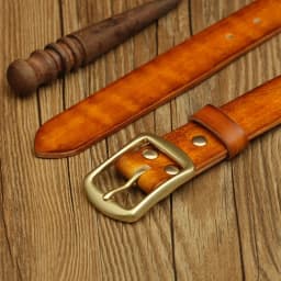 Handmade Belt Buckles for Men Thick Natural Vegetable Tanned Leather Pin Buckle Mens Waist Belt Men's Belt Gifts for Men