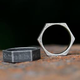 2023 New Creative Style 316L Stainless Steel Hexagon Viking Nordic Runes Ring For Men Fashion Biker Cool Jewelry Gift