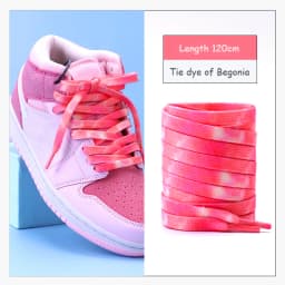 Tie Dye Shoelaces Gradient Colors Shoe Laces for Sports Shoes Boots Sneakers Skates Casual Shoes Flat Shoelace 120/140/160CM