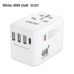 LENCENT 65W/45W/30W GaN Universal Travel Adapter with USB-A and Type C Fast Charging Power Adapter EU/UK/USA/AUS Plug for Travel