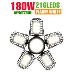 250W LED Bulb E27/E26 Lamp Garage Light AC 220V Folding Deformable High Bay Lamp 110V Spotlight Home Warehouse Workshop Basement