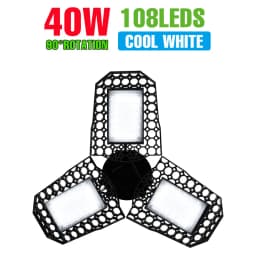 250W LED Bulb E27/E26 Lamp Garage Light AC 220V Folding Deformable High Bay Lamp 110V Spotlight Home Warehouse Workshop Basement