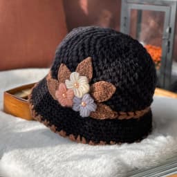 Thickened Knitted Woolen Hat Mom Winter Warm Ladies Cap Elderly Grandmother External Features Old People's Headwear