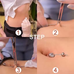 100/5PCS Body Piercing Needle 12G 14G 16G 18G 20G Surgical Steel Sterile Disposable Ear Nose Navel Nipple Lip Piercing Tool