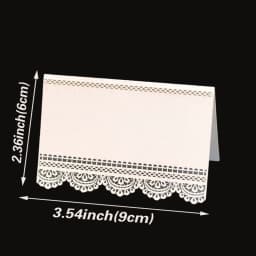 50pcs Flower Laser Cut Table Name Place Cards Lace Name Message Setting Card Greeting Wedding Card Baby Shower Party Favor Decor