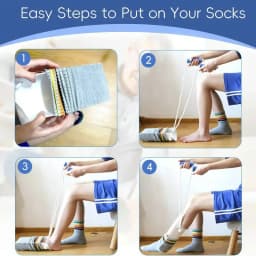 Portable Sock/Stocking Wearing Aid U Shape Compression Sock Helpereasy On/Off Sock Aid Tool For Elderly Disabled Daily Use