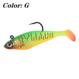 1PCS Silicone Soft Bait 75mm/9.5g Swim Tail Jigging Wobblers Fishing Lure Artificial Spoon Rubber Baits Sea Bass Pike Tackle
