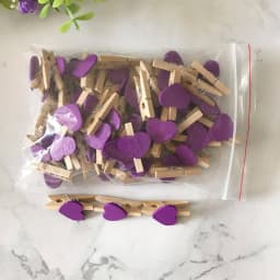 50PCS/Lot Mini Romantic Loving Heart Shape Wood Clips Handicrafts Photos Papers Clothes Pegs Home Bachelorette Party Decorations