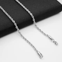 Thickness 2mm-4mm 304 Stainless Steel Link Chain Necklace Silver Color Link Classic Curb Chain for Men Women Jewelry Findings