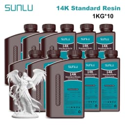 SUNLU 10KG ABS-Like/ Standard / Water-Wash/ 14K High Precision Resin 405nm Rapid UV-Curing Photopolymer Resin 1KG/Bottle