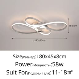 Modern Floor LED Ceiling Light Remote Control Nordic Ceiling Lamp For Living Room Bedroom Dining Room Home Indoor Lighting Decor