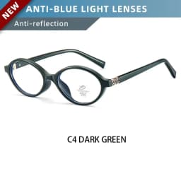 KANDREA Classics Small Frames Anti Blue Ray Myopia Glasses Women Retro Oval Reading Glasses Anti-reflection Prescription Eyewear
