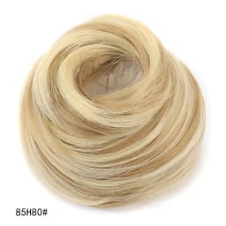Adjustable Synthetic Bun Ponytail Wig For Women Magic Bird's Nest Shaped Hair Bun With Circle Elastic Clips Straight Donut Updo