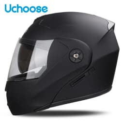 Uchoose Unisex Motorcycle Helmet DOT Certification Double Lens Cross Section Helmet Safety Modular Flip Helm Helmet With Visor