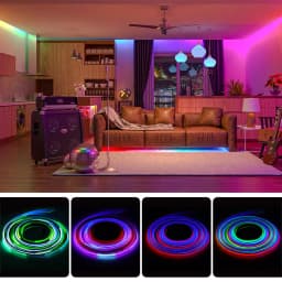 COB RGBIC LED Strip WS2812B Pixel Addressable 720 LEDs RGB Dream Full Color 12mm 24V High Density Flexible FOB COB Led Lights