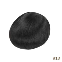 0.08-0.10MM Full Skin PU Toupee For Men V Loop Human Hair Men's Wigs #1B Men Capillary Prosthesis Hair Unit Replacement