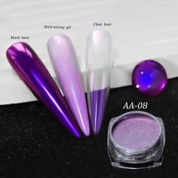 1 Jar Universal Laser Nail Glitter Holographic Powder Transparent Laser Magic Aurora Mirror Glitter UV Gel Pigment Dust