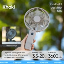 New Foldable Tripod Handheld Fan 3000mAh Multifunctional Portable Rechargeable Fan 4 Speed with LED Display for Outdoor Travel