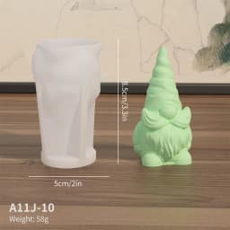 LZ024 3D Faceless Dwarf Candle Silicone Mold Little Man Santa Claus Aromatherapy Gypsum Resin Molds Christmas Decoration