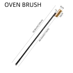 Pizza Oven Brush Copper Stove Brush Bristle Brass Wood Long Handle Grill Cleaning Oven Brush for Small Oven Kitchen Tool