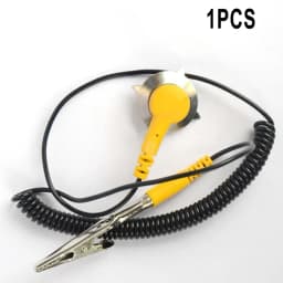 1PCS Anti-Static ESD Grounding Cable Coiled Cord For Alligator Clip Claw PU Wire Electrostatic Earth Cable Electrical Equipment