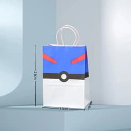 Pokemon Gift Bags Pikachu Hand-held Paper Packing Treat Bag Anime Kraft Paper Bag Gift Packaging Party Festive Party Supplies