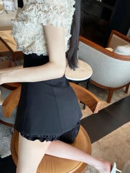 Black High Waist A-Line Skirt Women's Spring Summer New Style Leg Lengthening Gored Skirt Korean Style Polyester Fiber