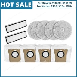 Compatible For Xiaomi Mijia Omni 2 C102CN, B101CN, B116, X10+, X20+ Replacement Parts Accessories Main Side Brush Filter Mop Bag
