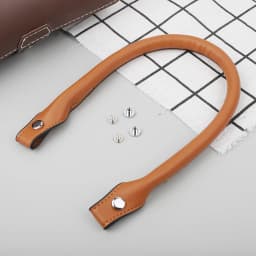 2PCS Bag Straps Synthetic Leather DIY Handmade Handles Black Brown Replacement Strap for Crossbody Shoulder Handbag Handle 53cm
