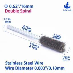 DIY Drill Brushes 50 X 150mm Stainless Steel Wire Tube Brush for Inner Diameter Deburring Polishing Cleaning Rust Removing