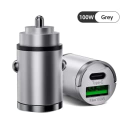 100W Mini Car Charger QC 3.0 Fast Charging PD USB Type C Pull Ring Car Phone Charger Adapter For Iphone 15 Xiaomi Samsung Huawei