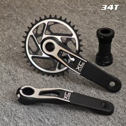 GOLDIX MTB Crankset 170/175mm SL 3 Bolt Direct Mount Crank 0mm Offset 34T 36T 38T 40T Chainring for XC AM