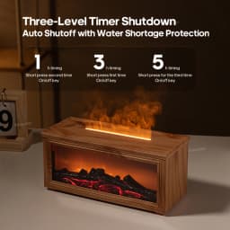 Simulated Fireplace Flames Aroma Diffuser Aromatherapy Ultrasonic Air Humidifier Sprayer Remote Controls/Essential Oil Set