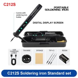 ANSIKI C212S Wireless Soldering Iron Portable 180-450 °C Adjustable Temperature Built-in Battery with 3Tip Soldering Tool Kit