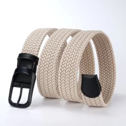 Brand Designer 3.4cm Man Belts Luxury Designer Canvas Nylon Elastic Belt Man Stretchable Casual Pin Buckle Belt for Jeans Pants