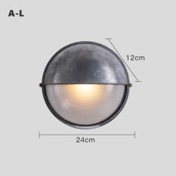 Round Outdoor Retro LED Wall Lamp E27 Waterproof Moisture Industrial Aluminium Glass Sconce Light Bathroom Garden Porch Light